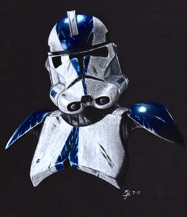 501st Clonetrooper wax, chalk, watercolour pencils image - Mod DB