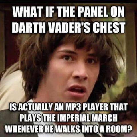 Dart Vader got mp3 player :D