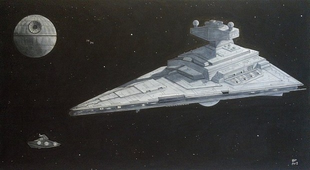 Pencil and Marker Imperial Star Destroyer
