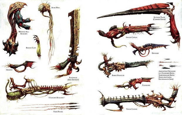 Tyranids weapons for show