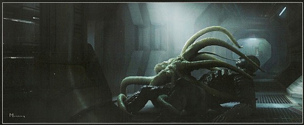 prometheus movie concept art facehugger image - Dark Force,Science