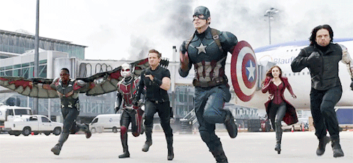 Captain America - Civil War - Battle Starts Gif pic