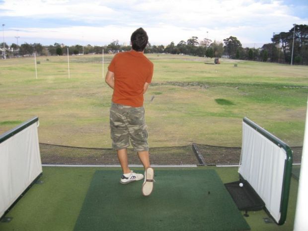 Having a swing of golf