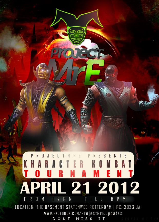 Flyer upcoming Mortal Kombat event
