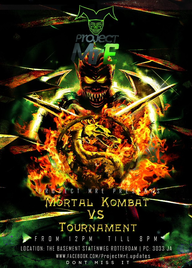 Mortal kombat vs Tournament flyer