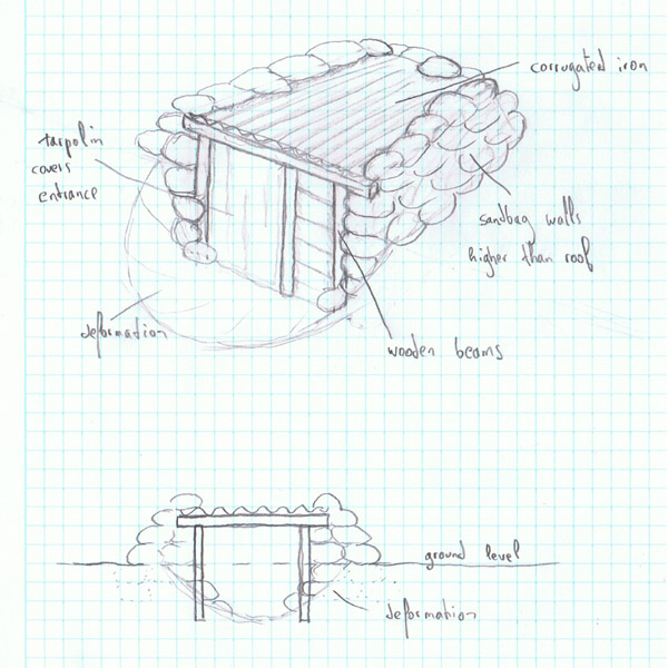 Building concept sketches