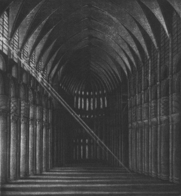 Cathedral Mezzotint Interior