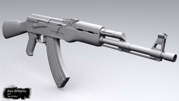 High Poly - AK-47 Rifle