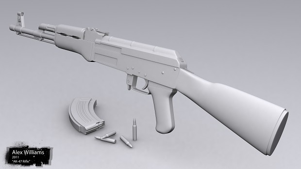 High Poly - AK-47 Rifle