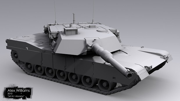 High Poly -  Abrams M1A1 Military Tank