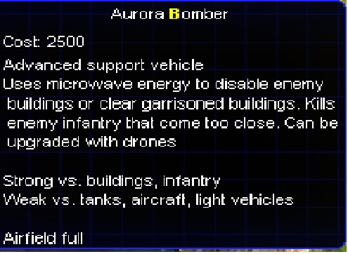 A advance unit aurora?