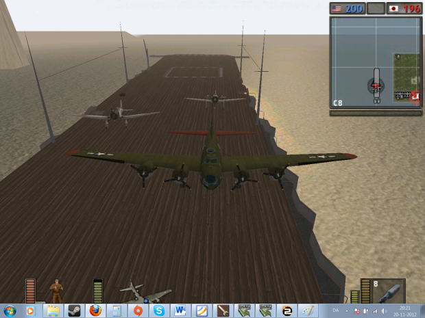 bf1942 Bomber parked on hangar