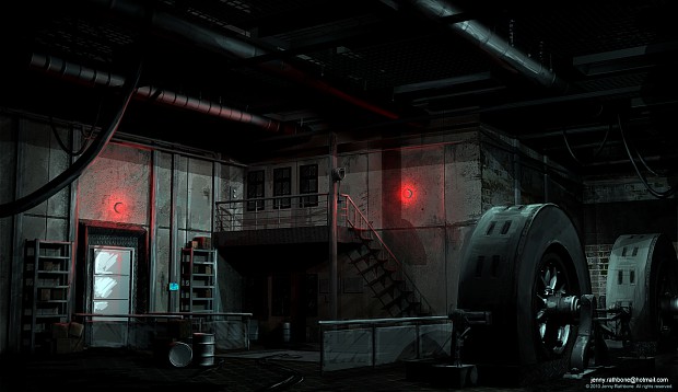 Factory interior (Night time)