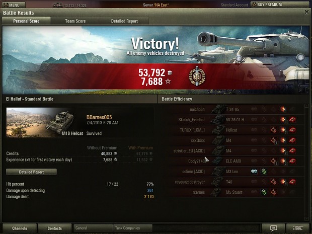 Another Good World of Tanks Match