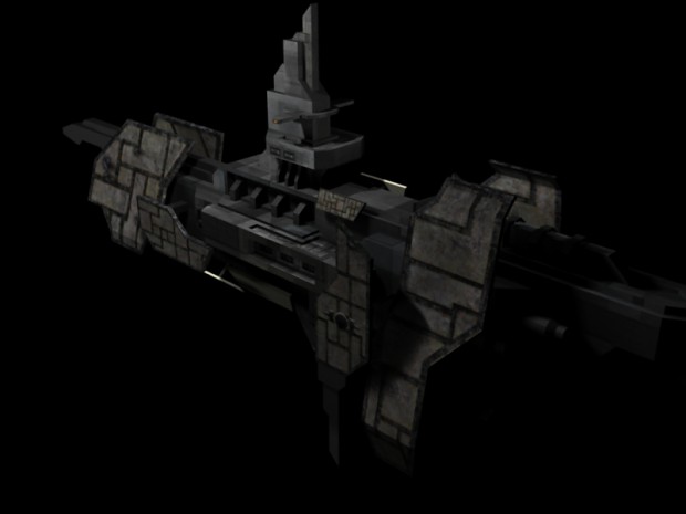 Sith Frigate with half done texture work. image - Kharak - ModDB