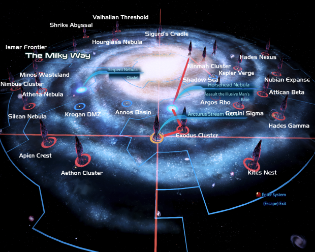 Mass Effect 3 Galaxy Map