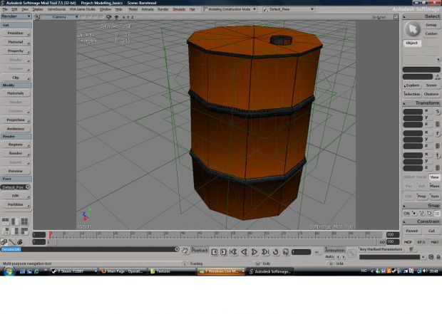 Testbarrel - UVW mesh and compile