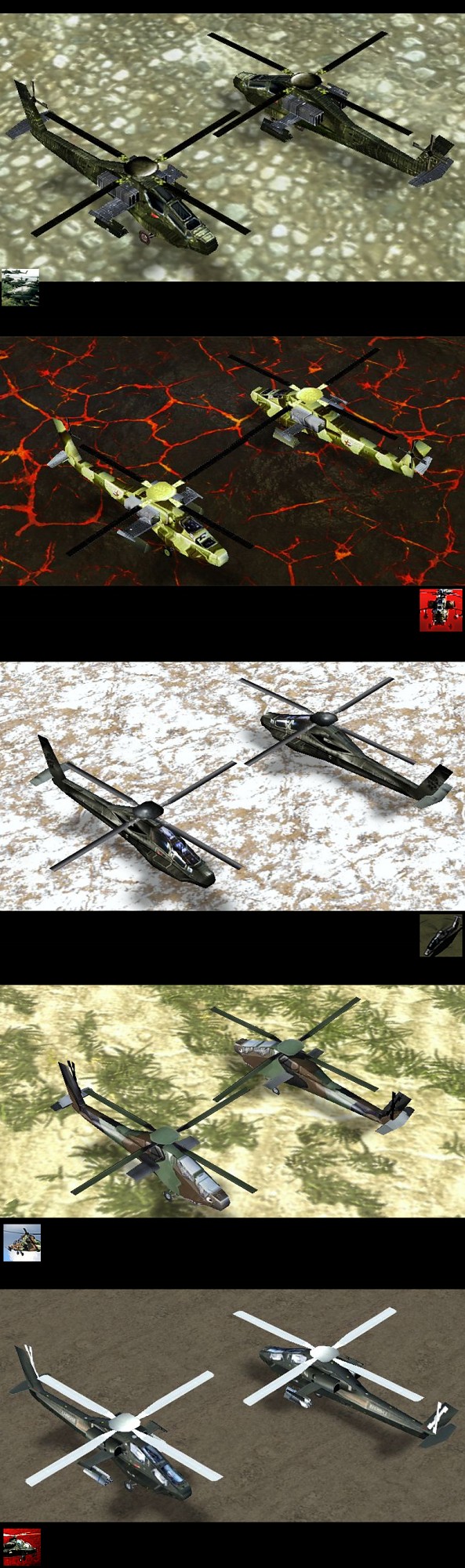 Empire Earth: Attack Helicopters New Skins