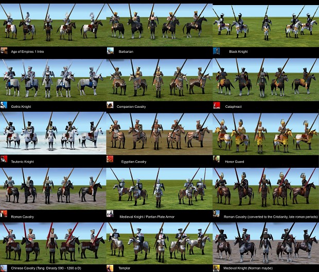 Empire Earth: New Skins for Knight and Bronze Cavalry