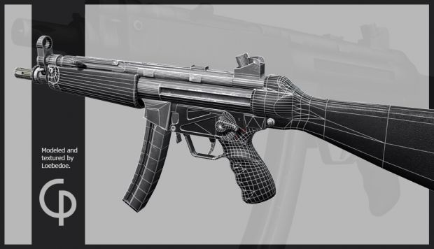 MP5A3 Solid + wireframe