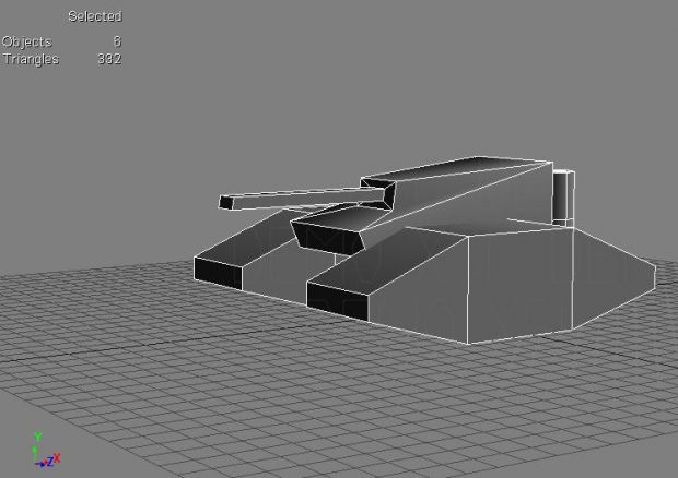 A  low-poly tank modelling try.