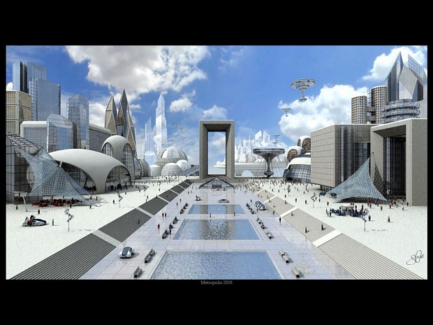 future city's and planet landscapes
