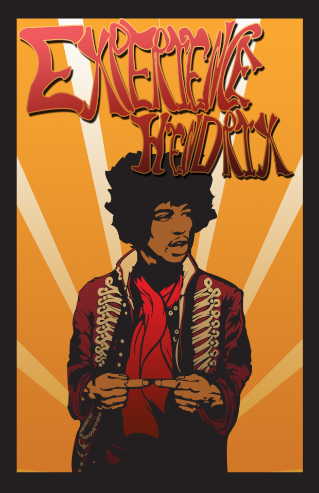 Jimi Hendrix Full Color Poster