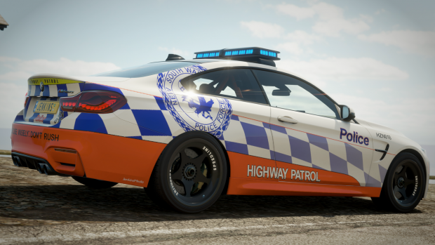 NSW Police Force Highway Patrol livery on the 2016 BMW M4 GTS