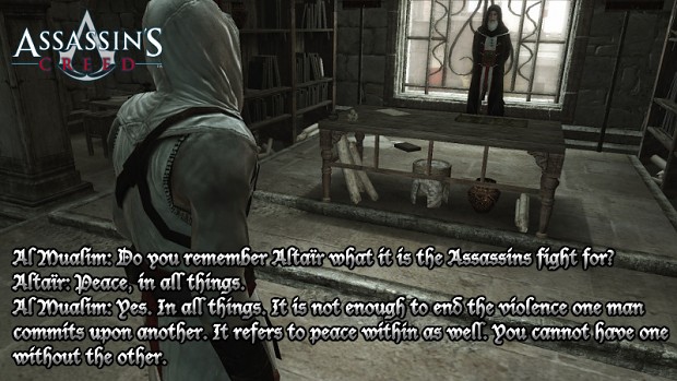 Assassin's Creed struggle for peace in all things