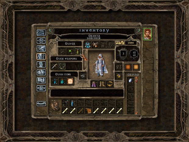 Baldur's Gate Trilogy: inventory