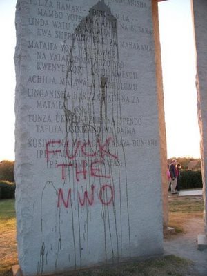 Georgia Guidestones vandalised