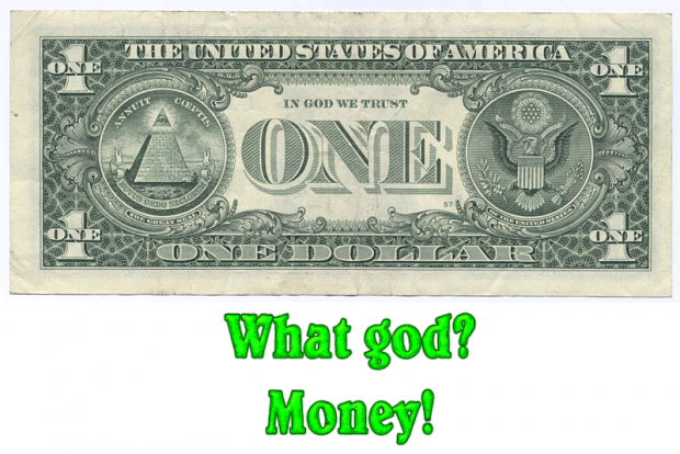 One dollar bill's god