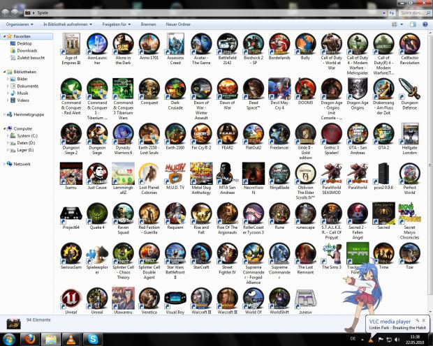 Screens of my Desktop and Game folder
