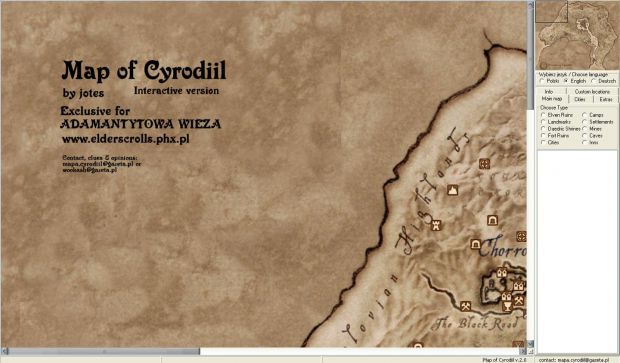 Interactive Map of Cyrodiil