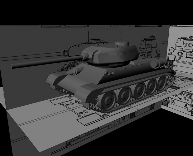 T-34 modelled in Maya