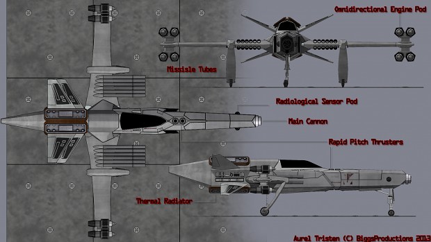 Hunter Space Fighter Schematic