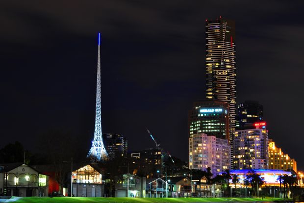 Eureka Tower and Arts Centre Spire.