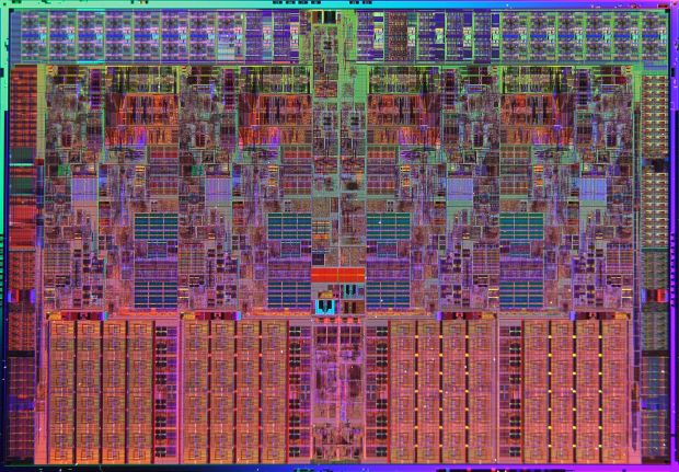 Intel Nehalem EX CPU Die Shot