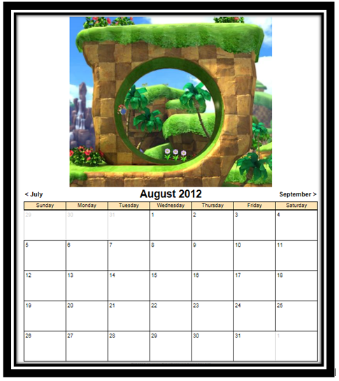 VGAR 2012 Calendar