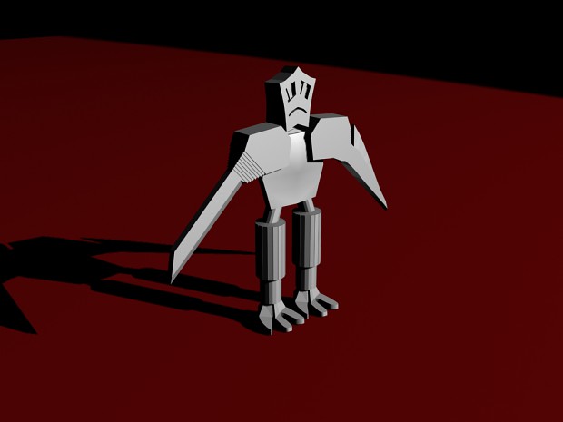 Sad bot with knives 3D