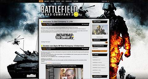 BF: Bad Company 2 Fansite Layout