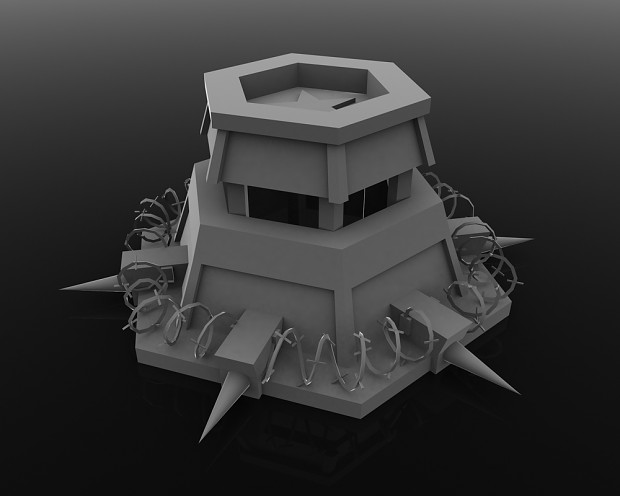 Battle Bunker - Clay render