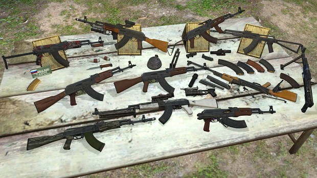 Kalashnikov variants in 7.62x39mm (Final render)