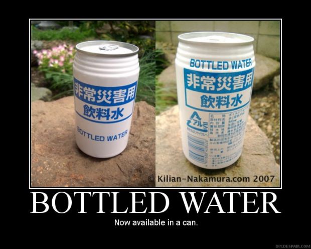 bottled water.