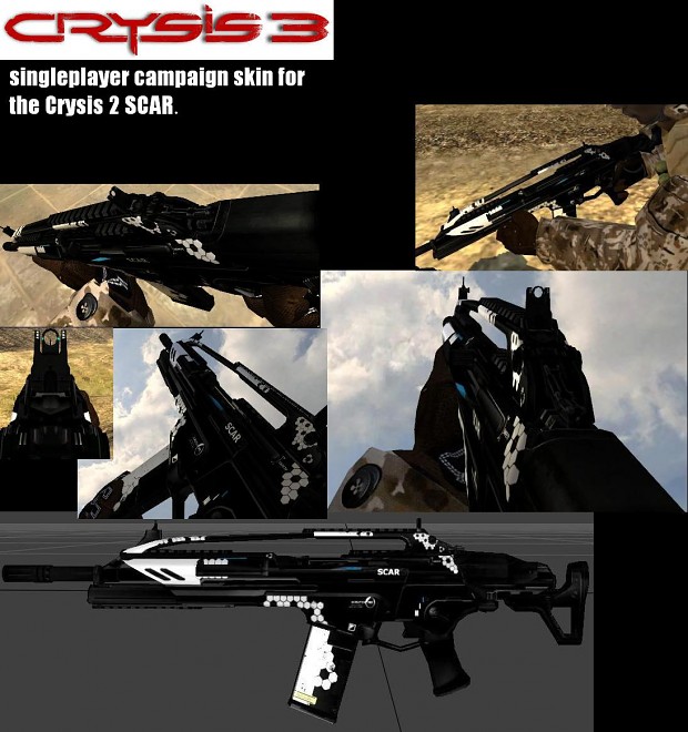 Crysis 3 reskin of Crysis 2 SCAR(in Battlefield 2)