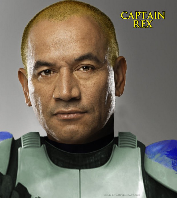 Captain Rex played by Temuera Morrison