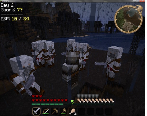 Minecraft army.