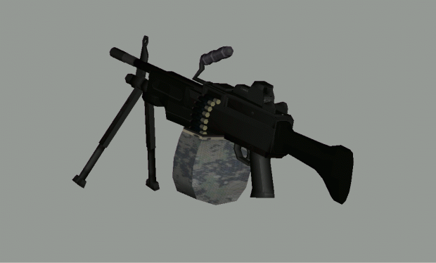 K3 LMG with holographic sight