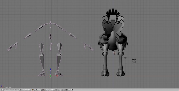Chocobo Modelling Skeleton Rigging