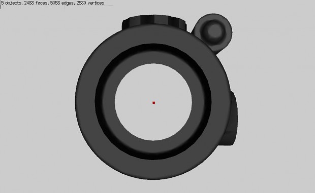 smoothened red dot sight